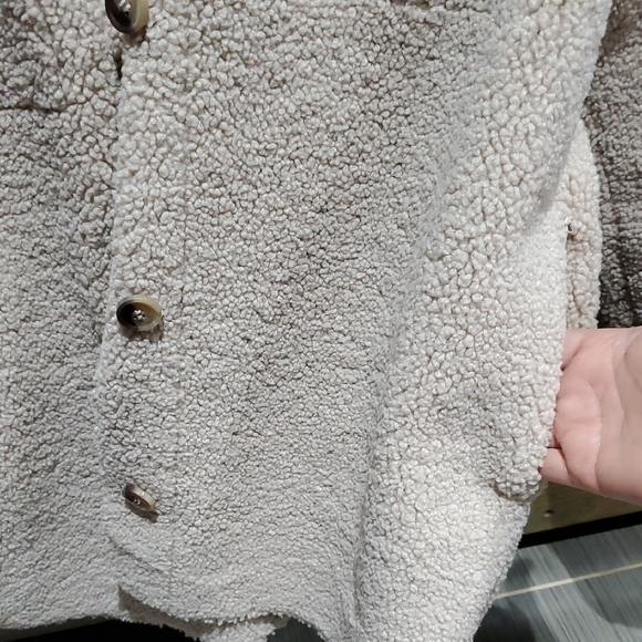 Joie Cream Sherpa Jacket with Teddy Texture Size Medium - Picture 5 of 8